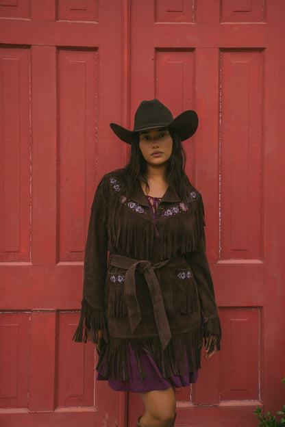 Women Batavia Embroidered Fringe Suede Jacket | Idyllwind