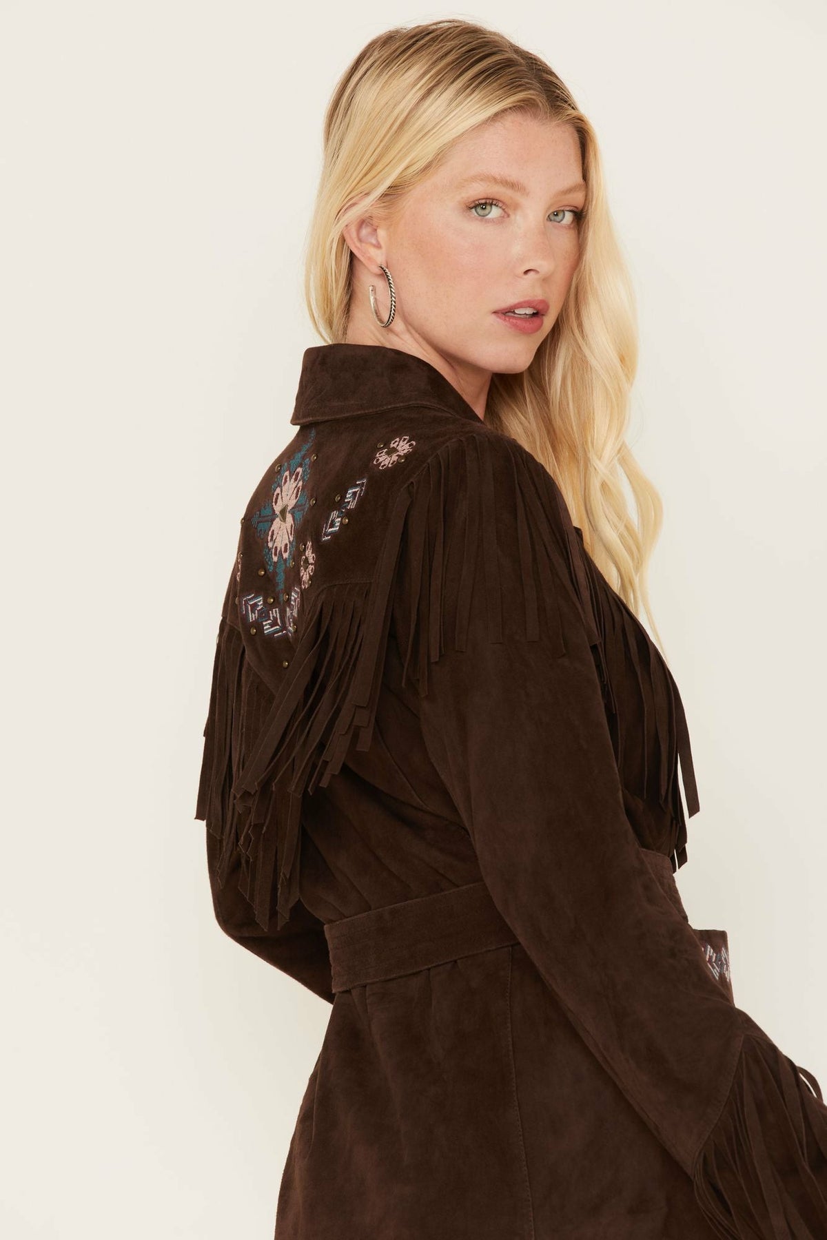 Women Batavia Embroidered Fringe Suede Jacket | Idyllwind