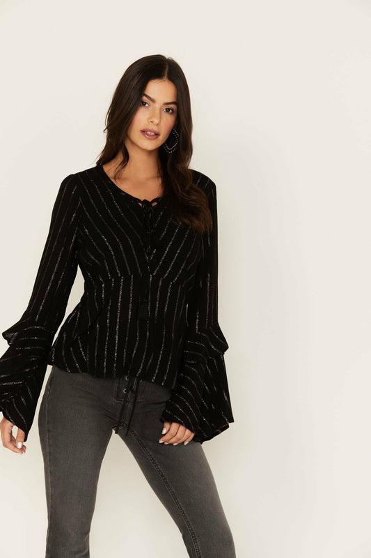 Women Lafayette Metallic Stripe Top | Idyllwind