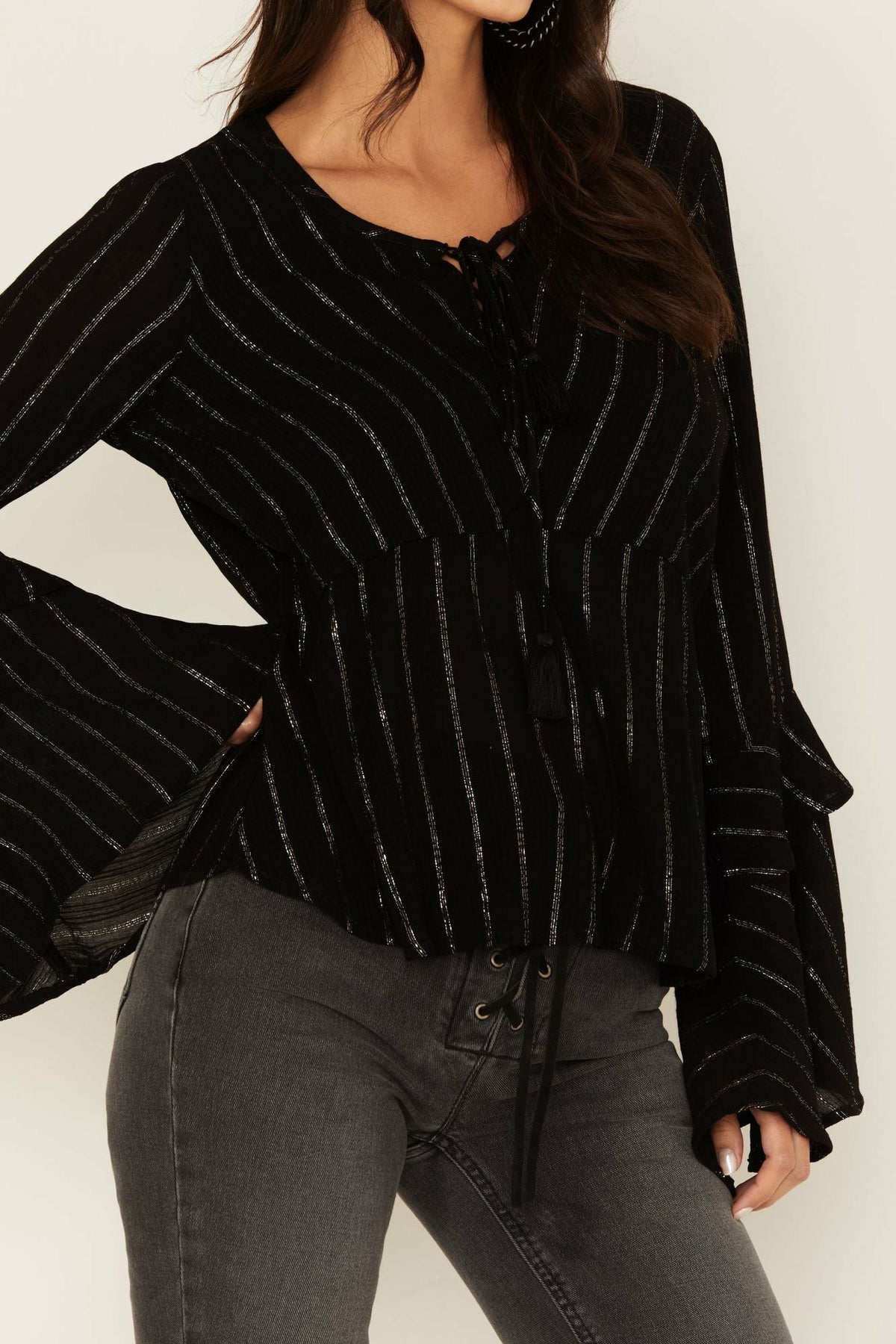 Women Lafayette Metallic Stripe Top | Idyllwind
