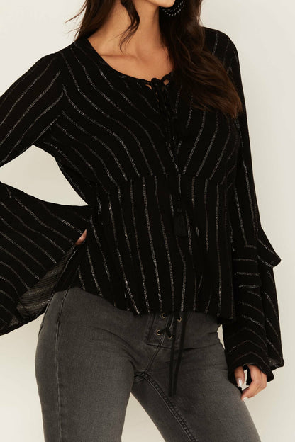 Women Lafayette Metallic Stripe Top | Idyllwind