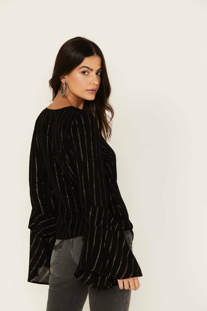 Women Lafayette Metallic Stripe Top | Idyllwind