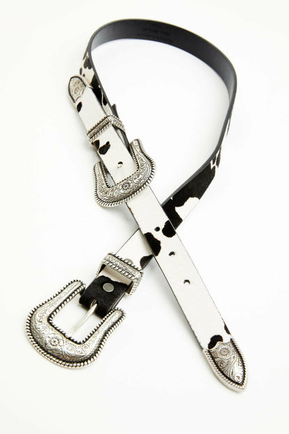 Women Double Down Western Double Buckle Belt | Idyllwind