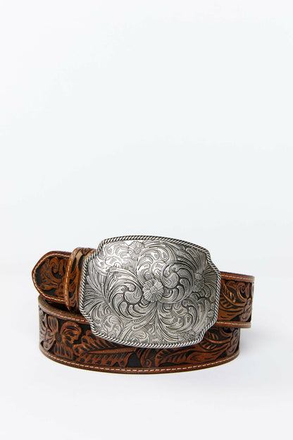 Women Westerly Drive Brown Tooled Belt | Idyllwind