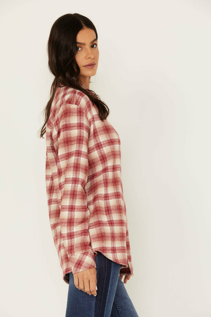 Women Plaid Print Roby Flannel Top | Idyllwind