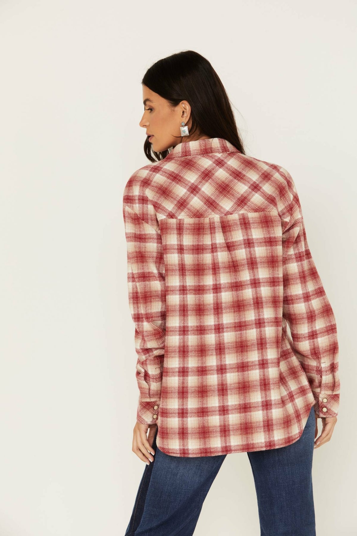 Women Plaid Print Roby Flannel Top | Idyllwind