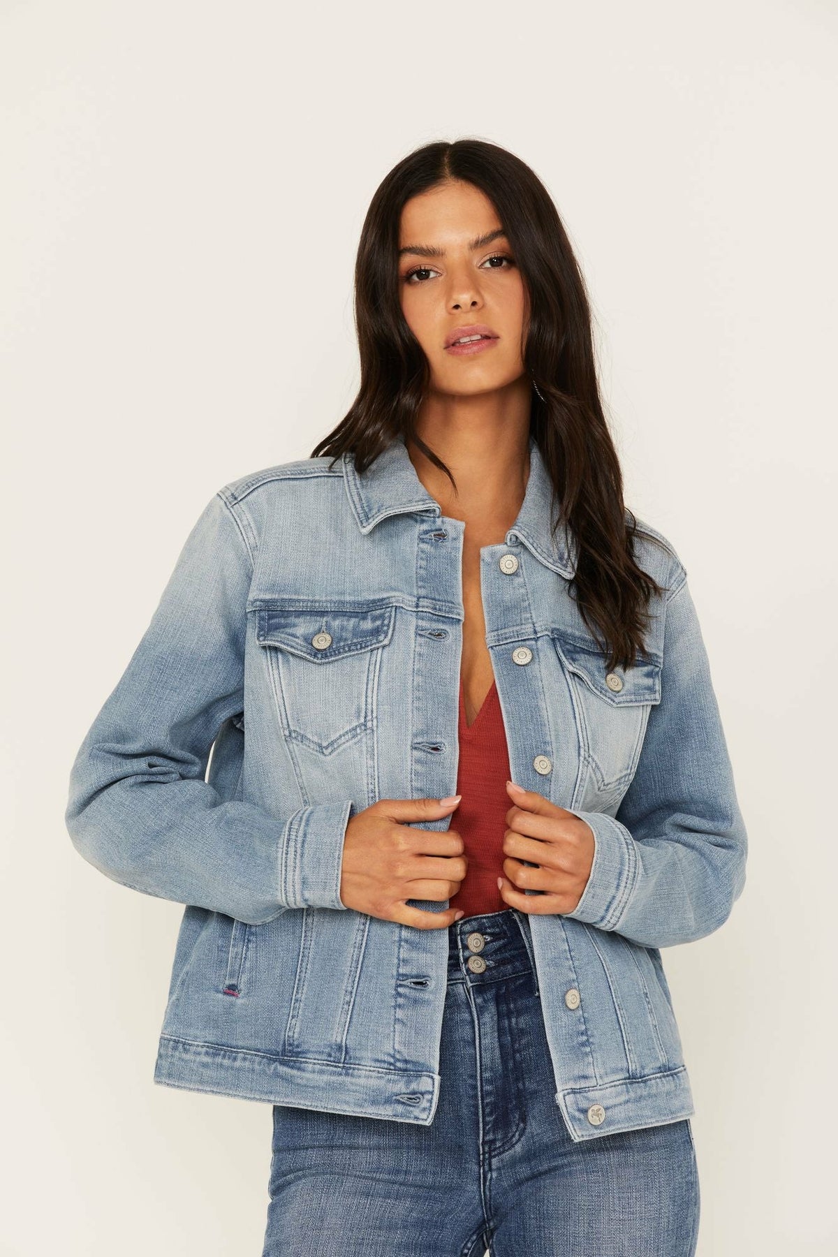 Women Wild Spirit Light Wash Embroidered Denim Jacket | Idyllwind