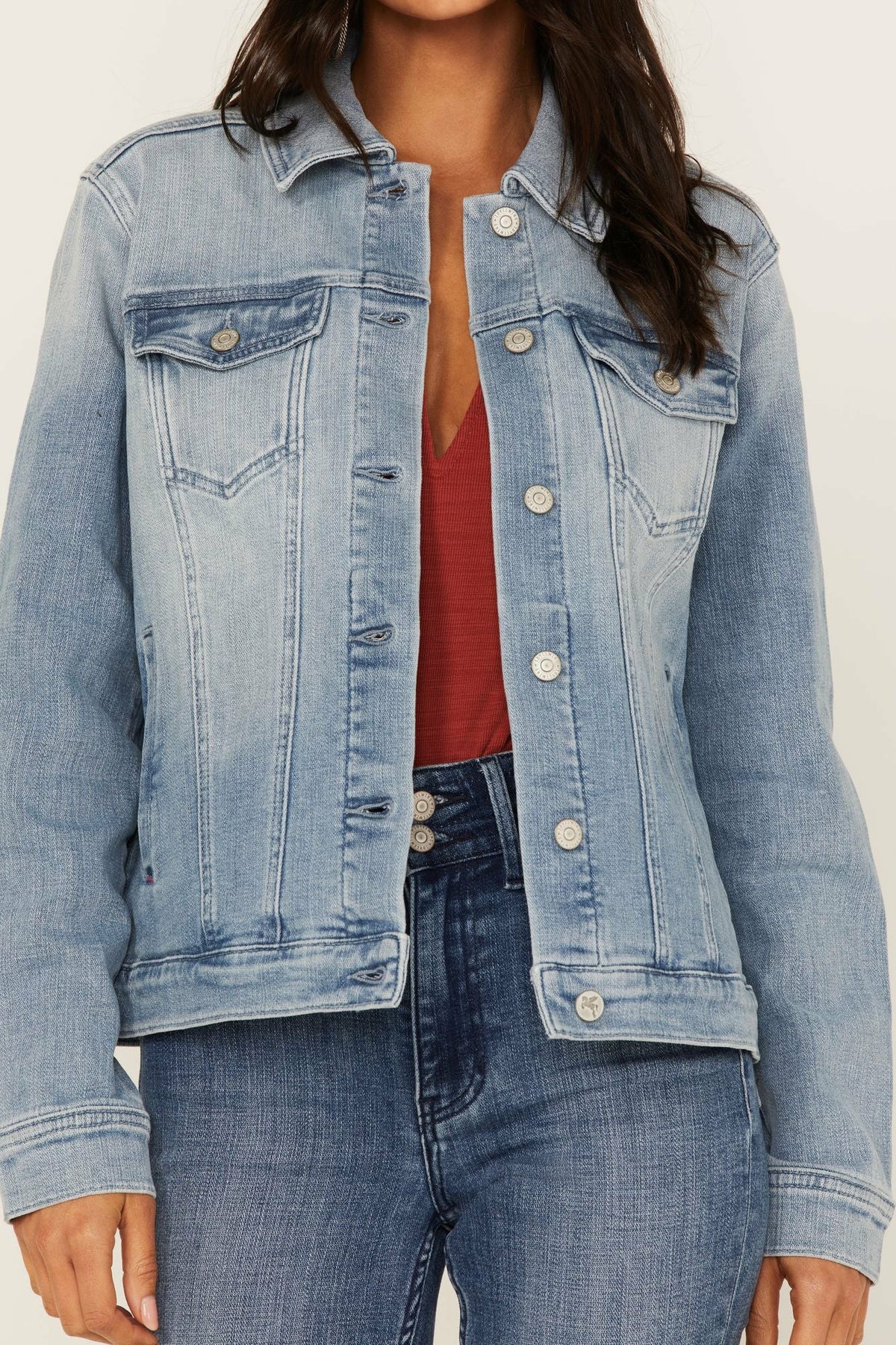 Women Wild Spirit Light Wash Embroidered Denim Jacket | Idyllwind