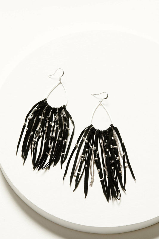 Women Harrow Black Fringe Earrings | Idyllwind