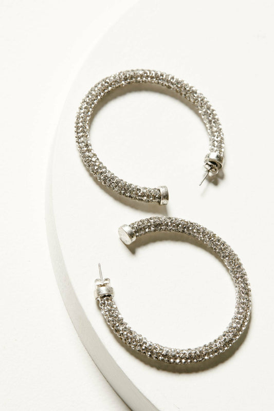 Women Avalon Silver Hoop Earrings | Idyllwind