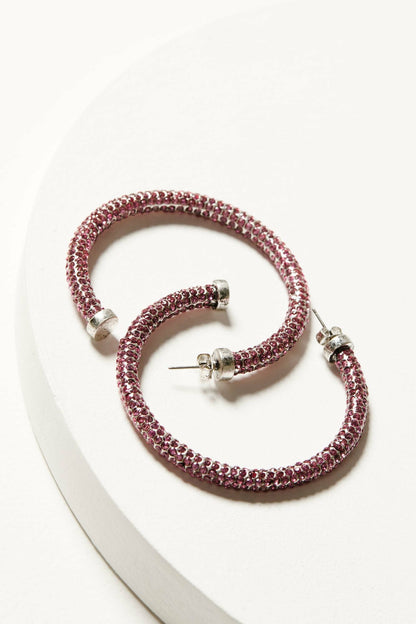 Women Avalon Fuchsia Hoop Earrings | Idyllwind