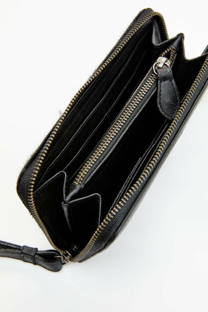 Women Black Laredo Hair-on Cowhide Wristlet Wallet | Idyllwind