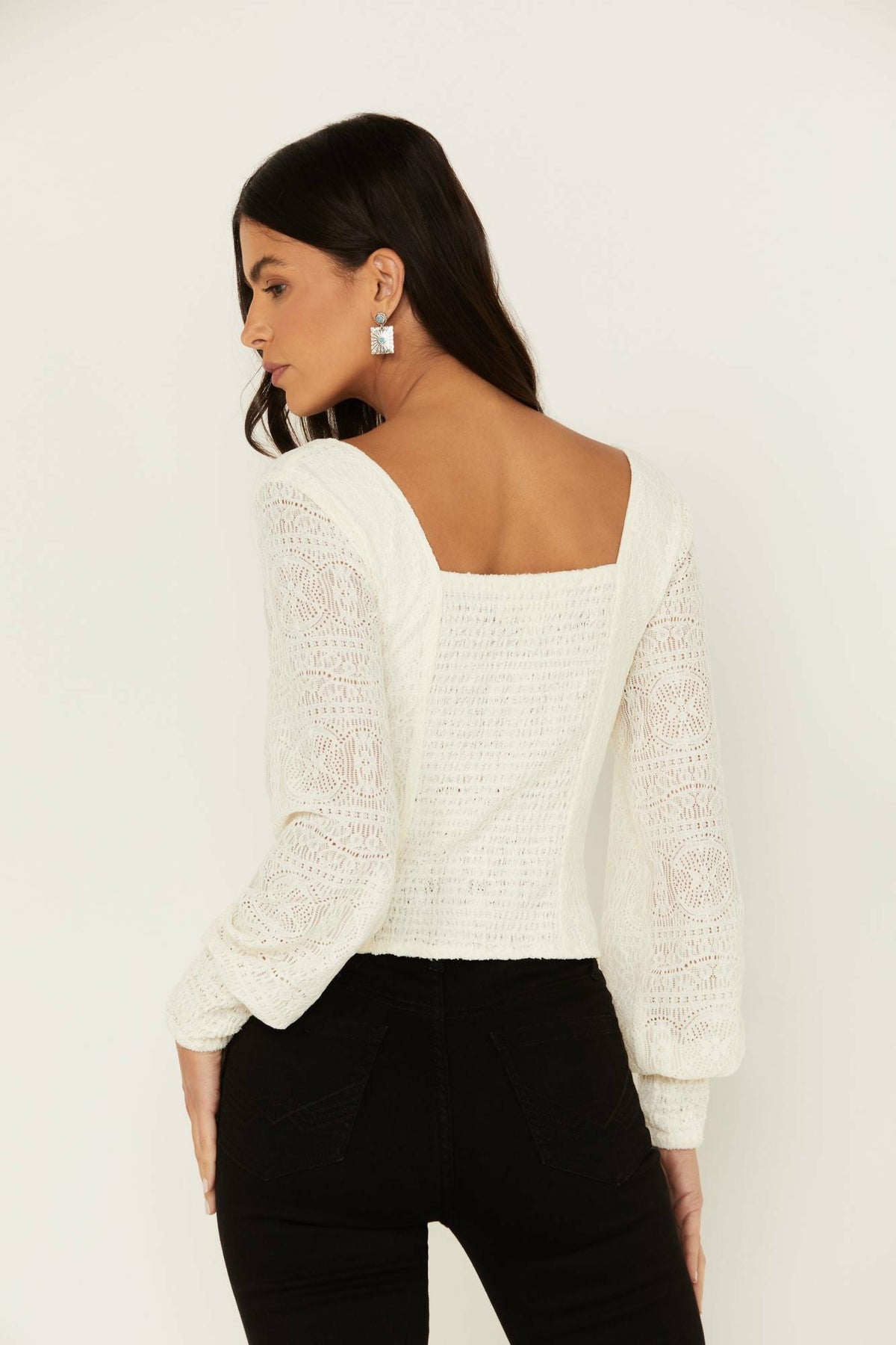 Women Dallas Smocked Lace Puff Sleeve Top | Idyllwind