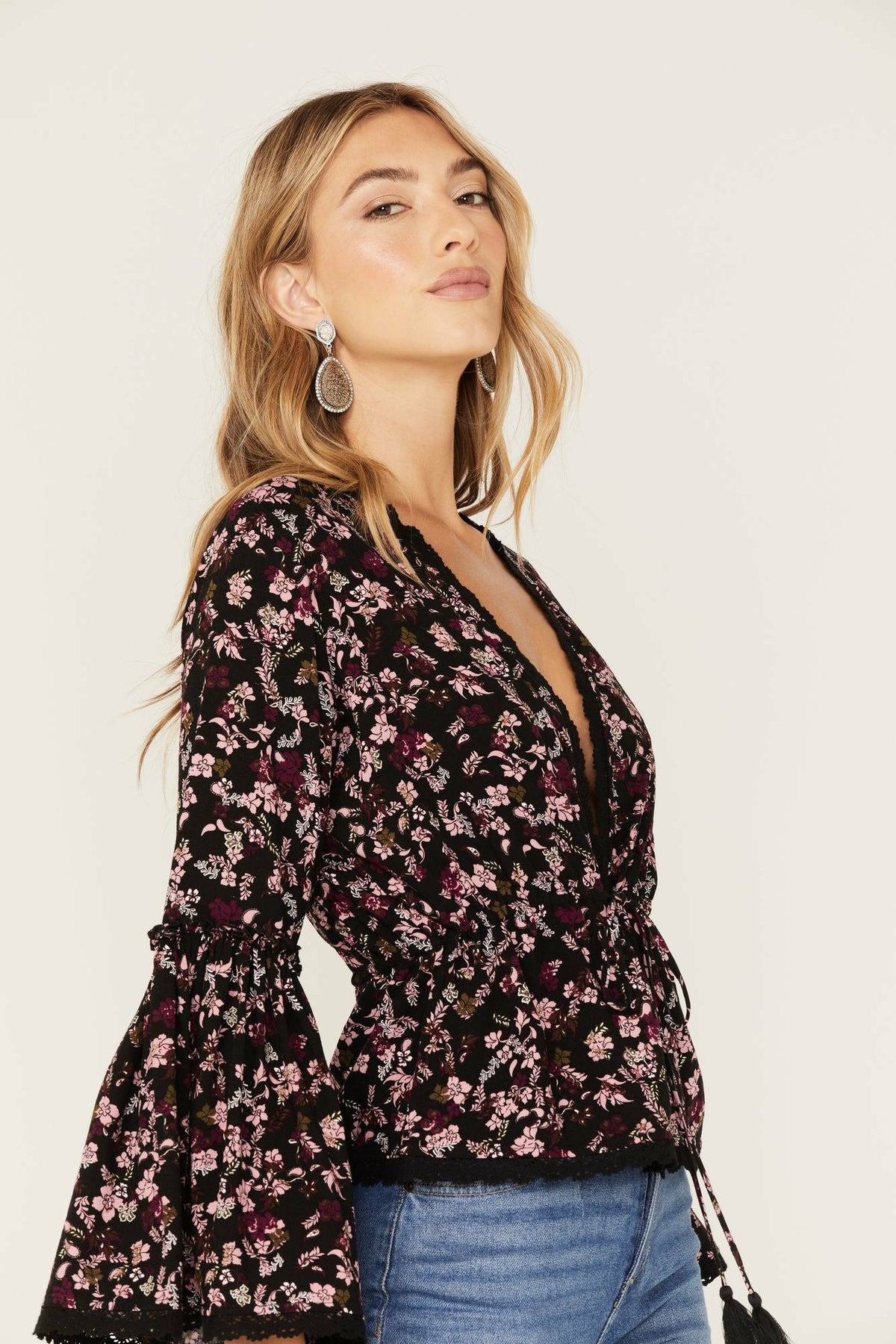 Women Fall For Me Floral Print Bell Sleeve Kimono | Idyllwind
