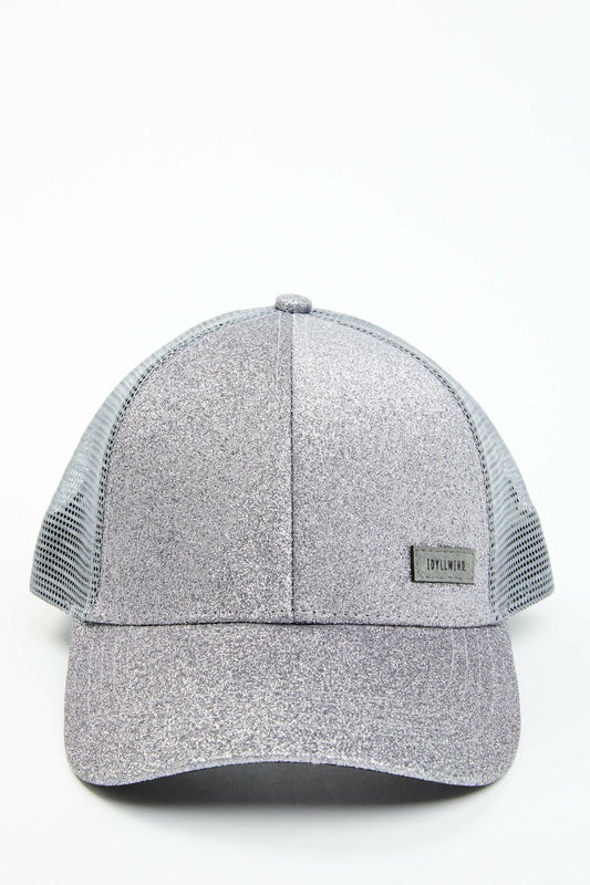 Women Silver Glitter Baseball Hat | Idyllwind