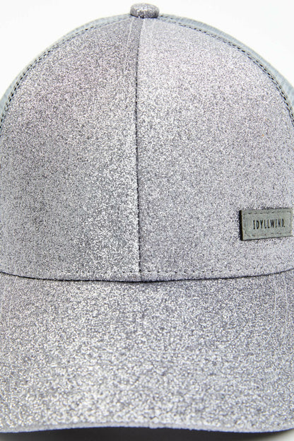 Women Silver Glitter Baseball Hat | Idyllwind