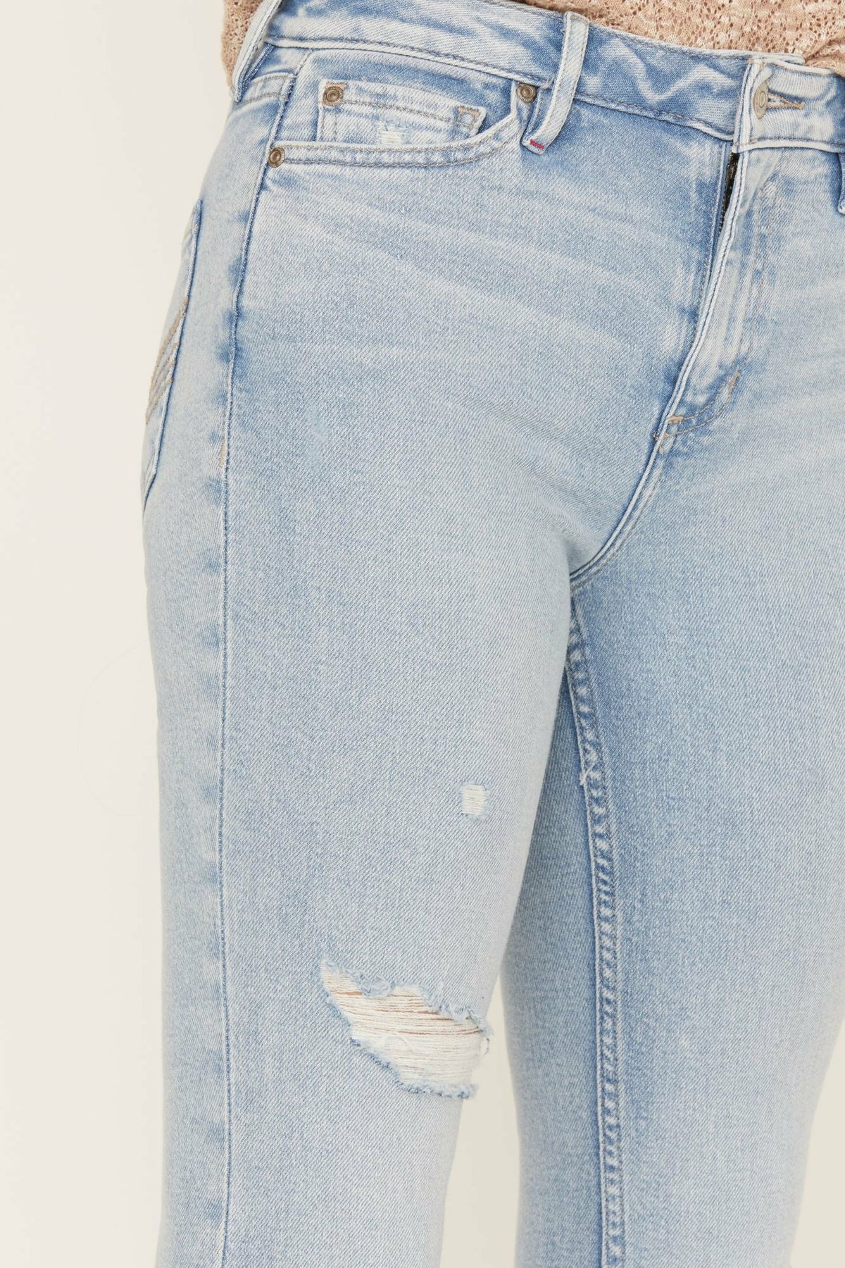 Women Melbourne Medium Wash High Risin Distressed Bootcut Jeans | Idyllwind