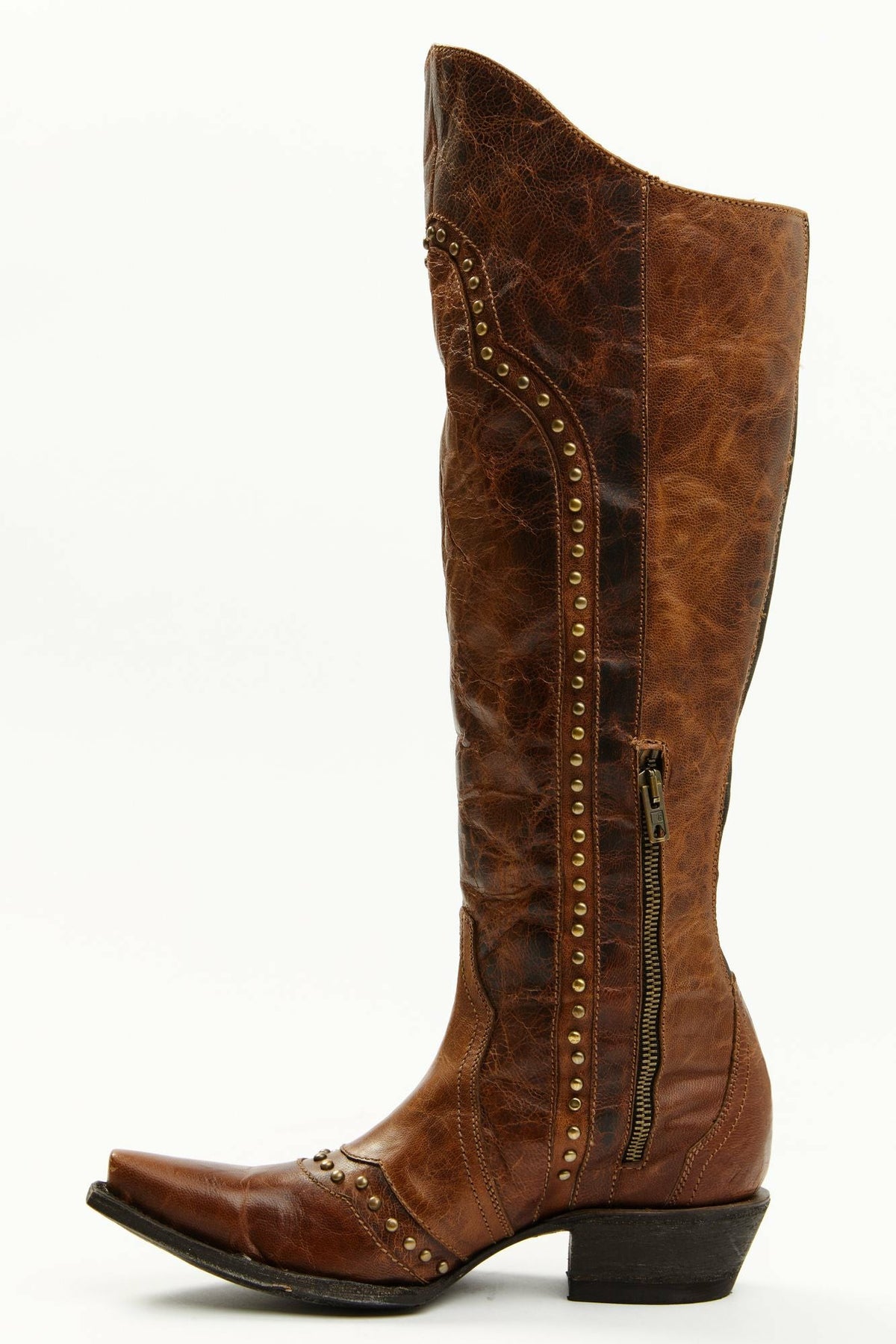 Women Straight Up Orix Goat Studded Leather Tall Western Boots - Snip Toe | Idyllwind