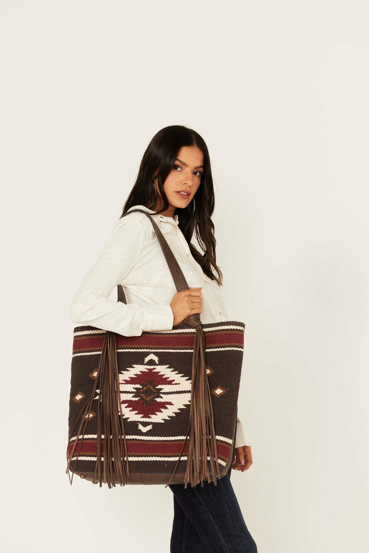 Women Antioch Pike Fringe Tote Handbag | Idyllwind