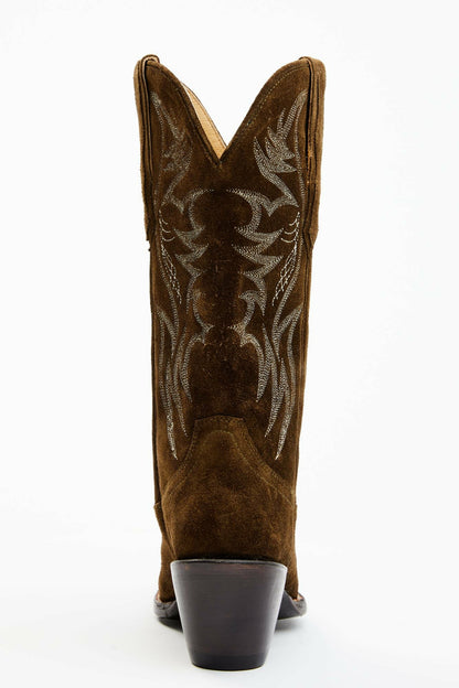 Women Charmed Life Olive Suede Western Boots - Round Toe | Idyllwind