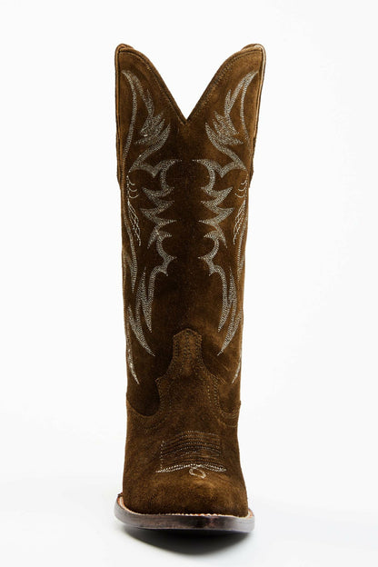Women Charmed Life Olive Suede Western Boots - Round Toe | Idyllwind
