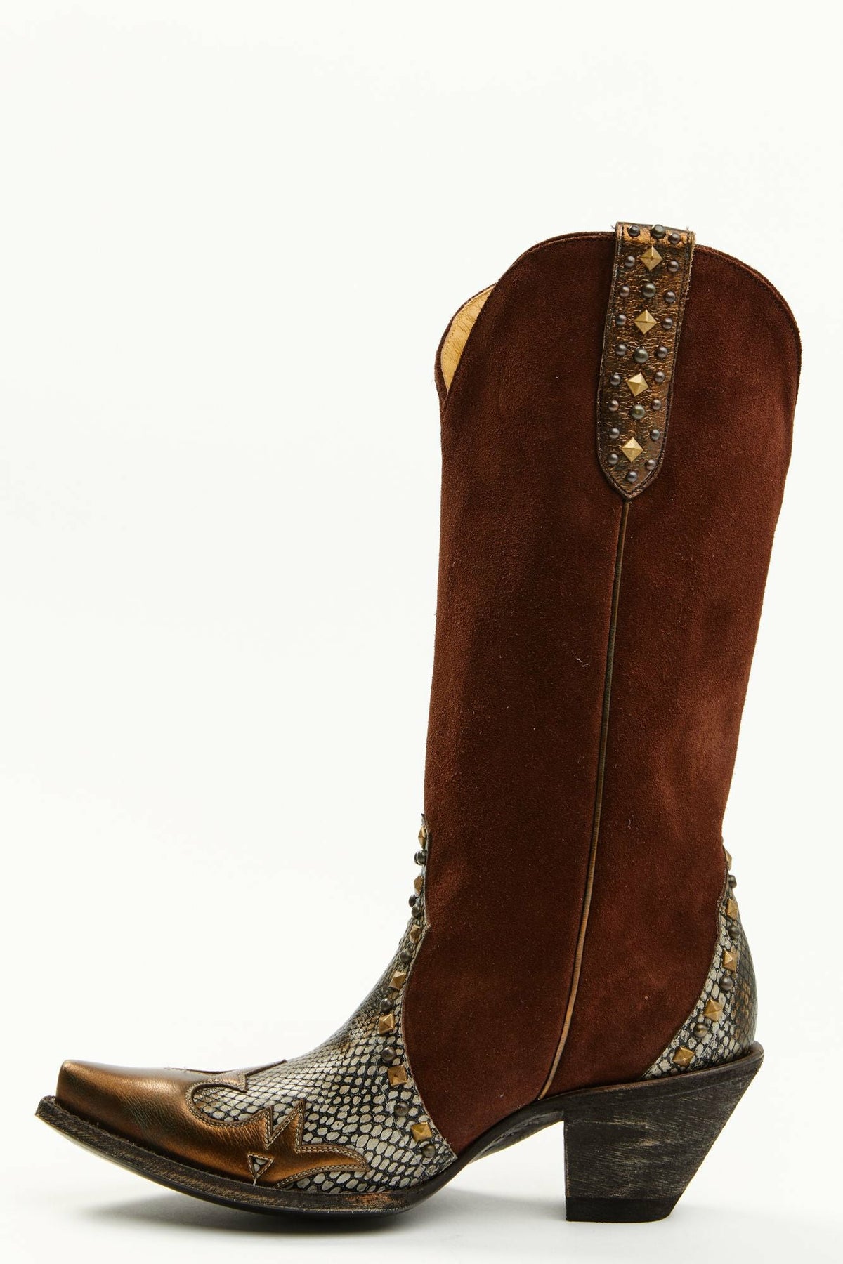 Women Leap Snake Suede Leather Western Boots - Snip Toe | Idyllwind
