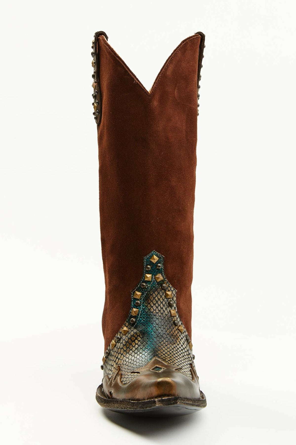 Women Leap Snake Suede Leather Western Boots - Snip Toe | Idyllwind