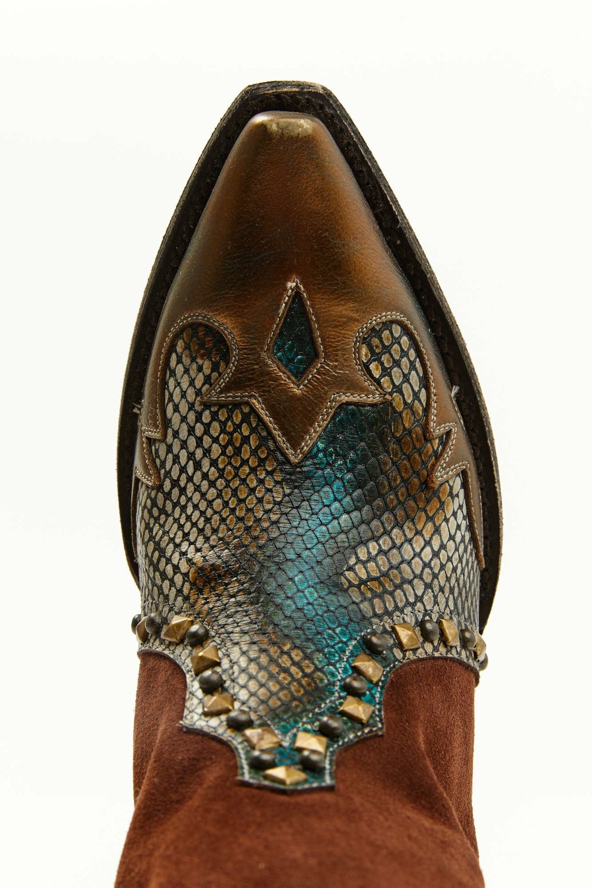Women Leap Snake Suede Leather Western Boots - Snip Toe | Idyllwind