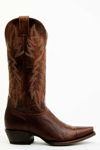 Women Wheeler Brass Brown Western Performance Boots - Snip Toe | Idyllwind