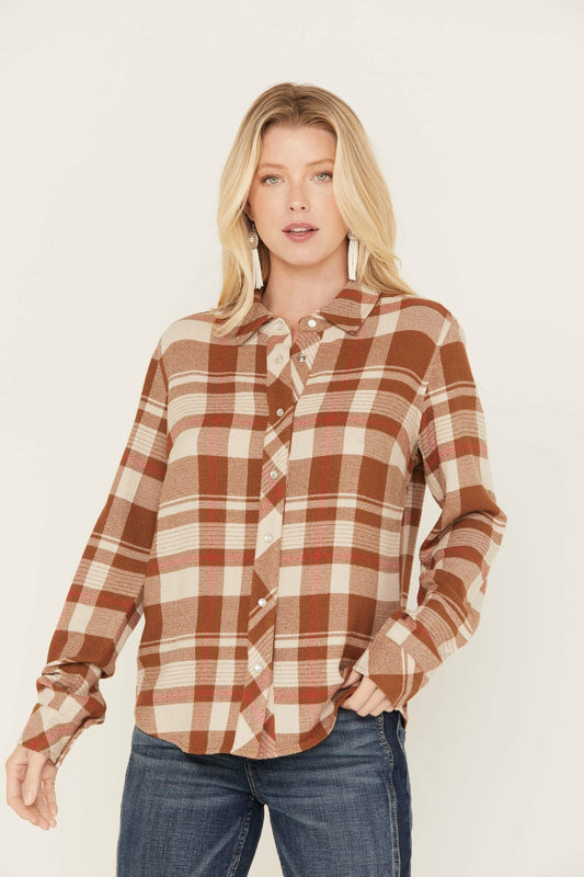 Women Woodlands Feather Light Plaid Western Top | Idyllwind