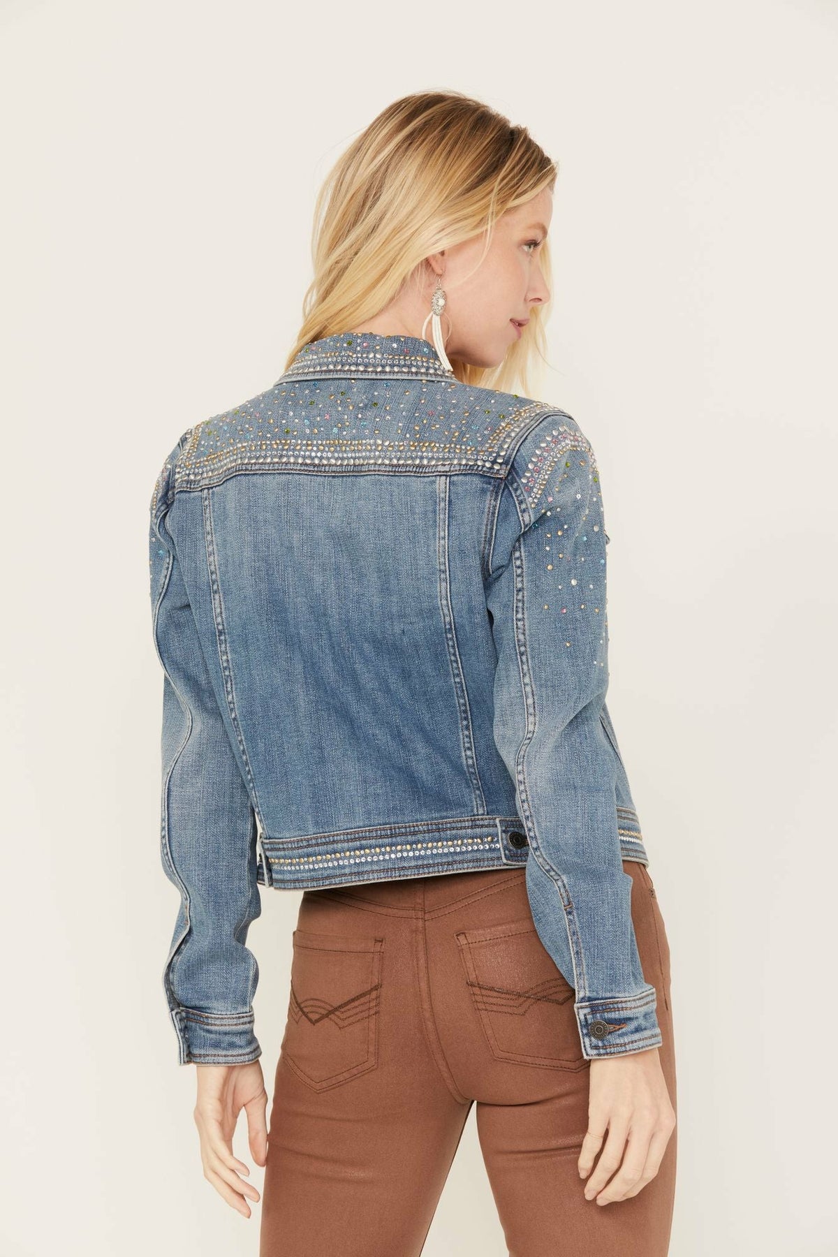 Women Shiloh Drive Embellished Denim Trucker Jacket | Idyllwind