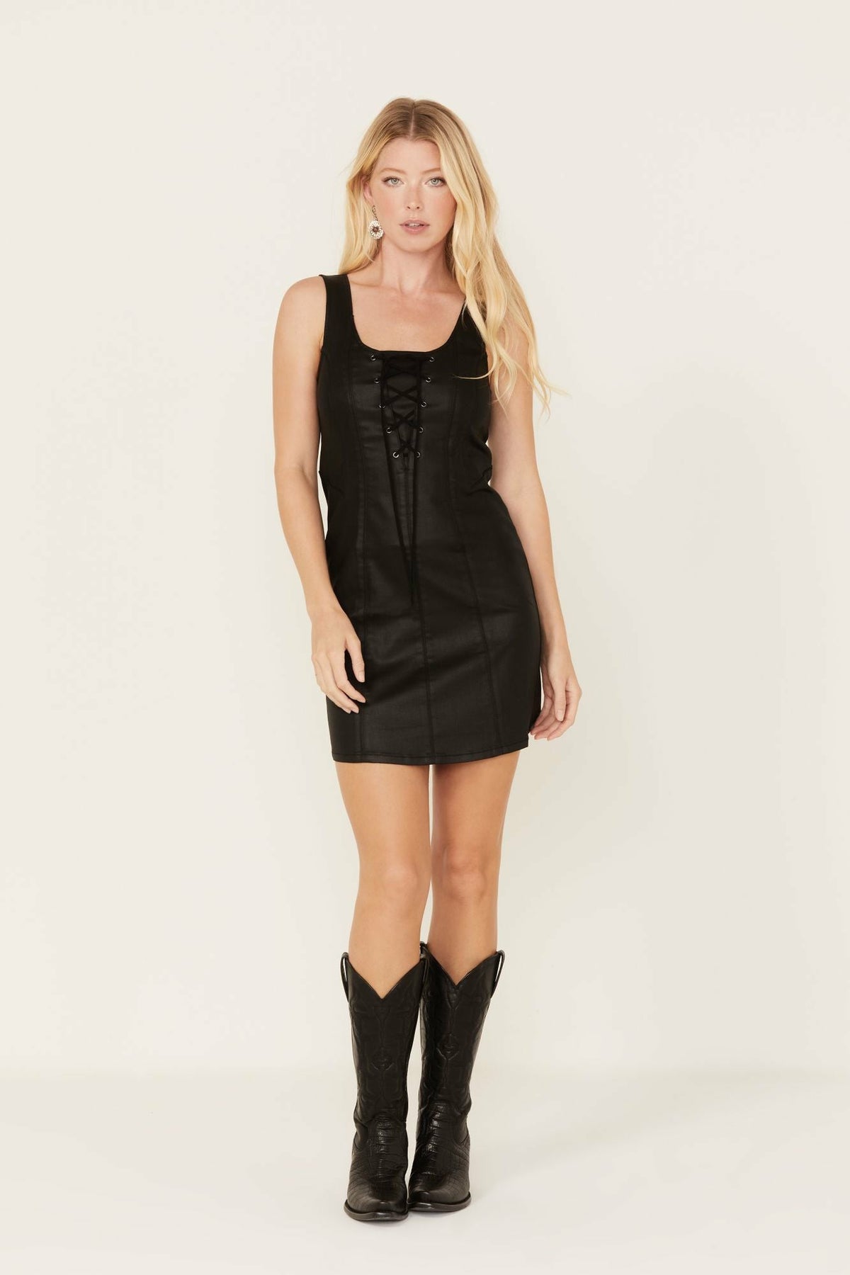 Women Bosley Midi Coated Lace Up Dress | Idyllwind