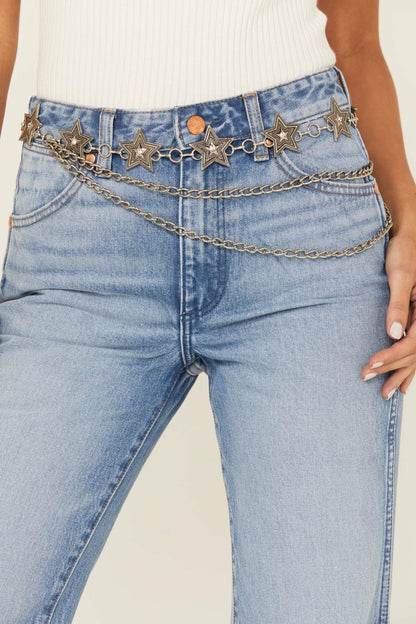 Women Starliner Drive Silver Chain Belt | Idyllwind