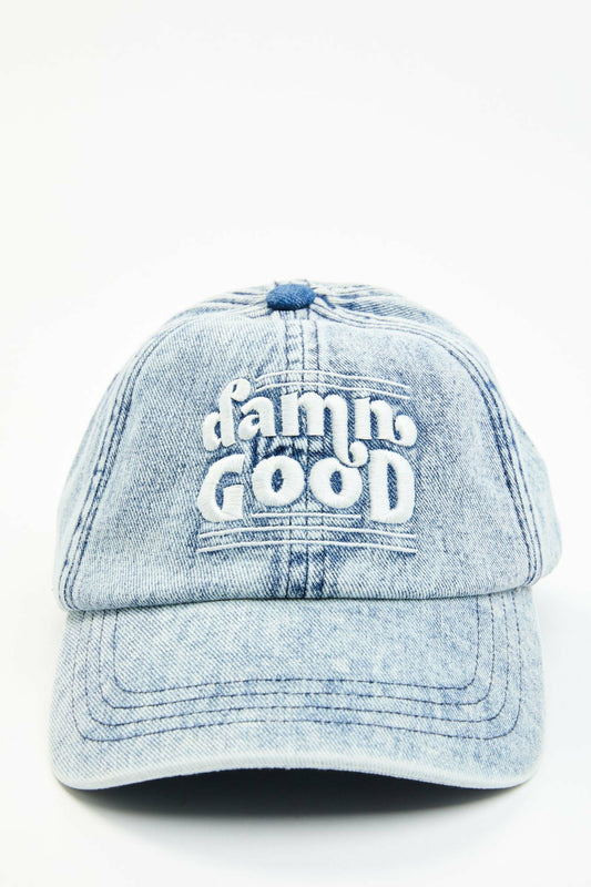 Women Damn Good Denim Baseball Hat | Idyllwind