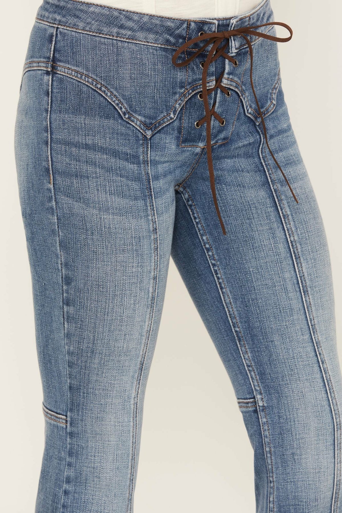 Women Copper Ridge Low Rise Lace Up Flare Jeans | Idyllwind