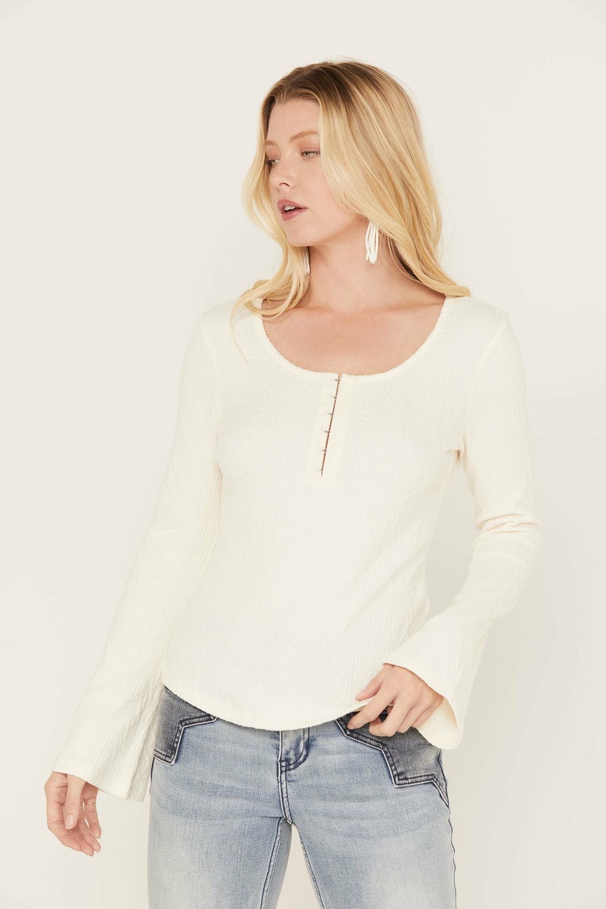 Women Wade Long Sleeve Henley Top | Idyllwind