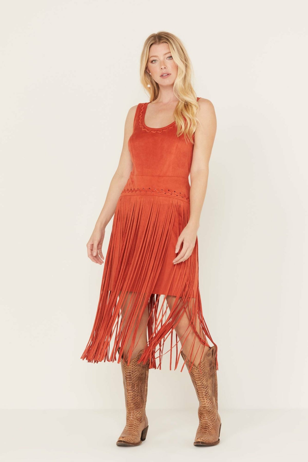 Women Country Mannor Faux Suede Fringe Dress | Idyllwind