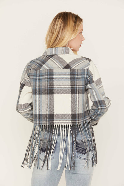 Women Walker Cropped Fringe Shacket Jacket | Idyllwind