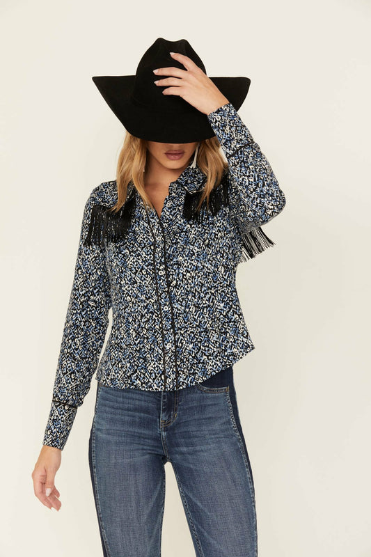 Women Brooks Button Down Fringe Top | Idyllwind