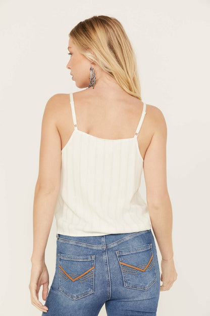 Women Rio Metallic Striped Tie Tank Top | Idyllwind