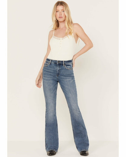 Women Foxwood High Risin' Rhinestone Flare Jeans | Idyllwind