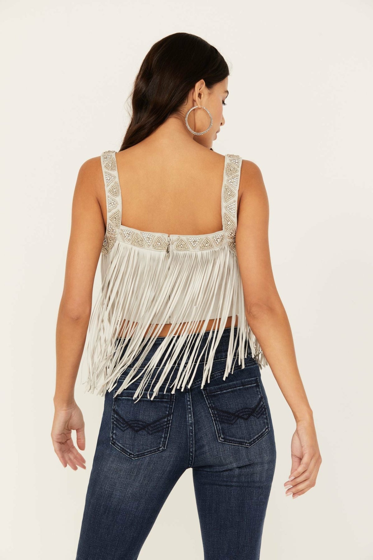 Women Georgia Fringe Lace-Up Bustier | Idyllwind