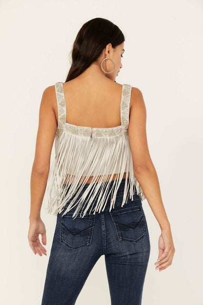 Women Georgia Fringe Lace-Up Bustier | Idyllwind