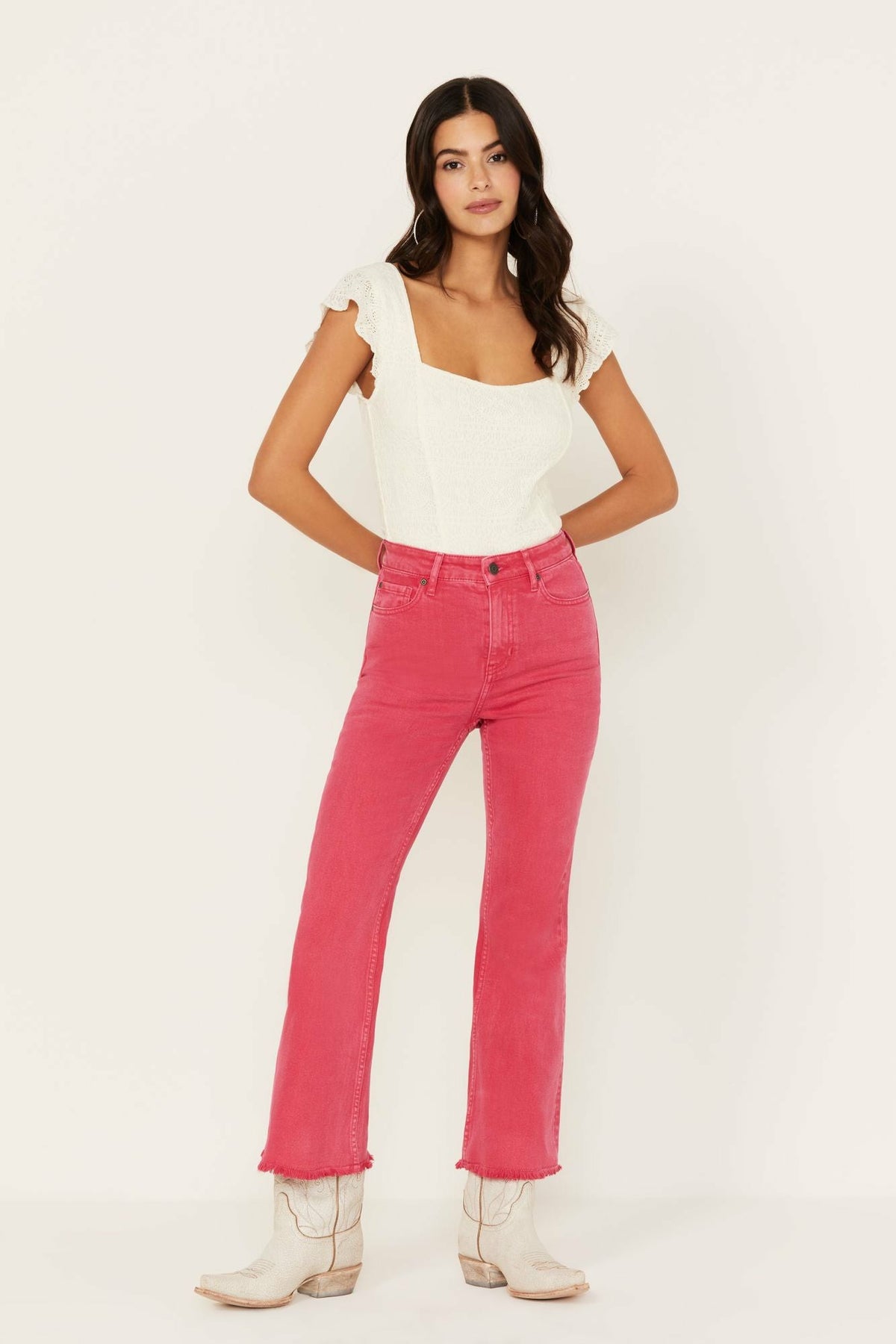 Women Cherry High Risin Kick Stretch Flare Jeans | Idyllwind