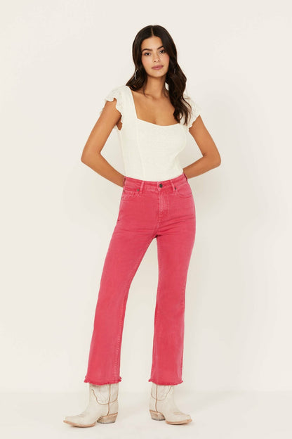 Women Cherry High Risin Kick Stretch Flare Jeans | Idyllwind