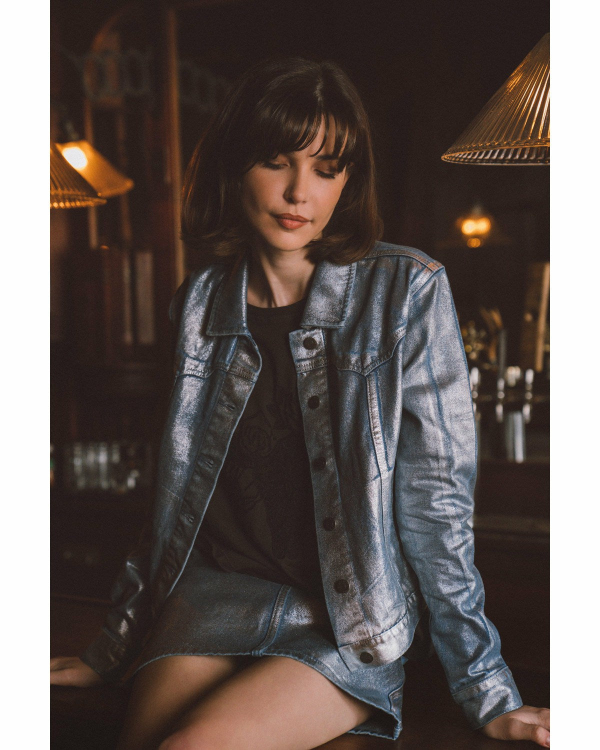 Women Goldfinch Denim Foiled Jacket | Idyllwind