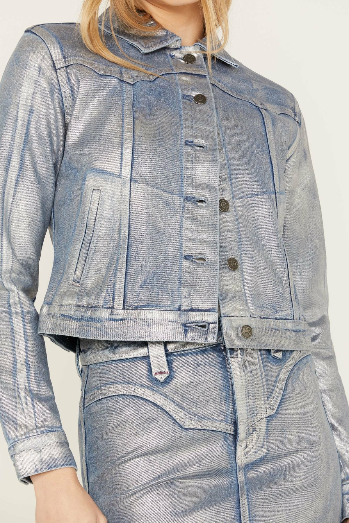 Women Goldfinch Denim Foiled Jacket | Idyllwind