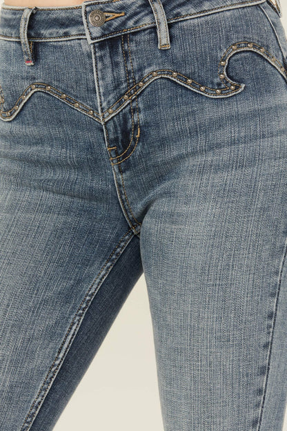 Women Beasley Gypsy High Rise Western Yoke Stretch Bootcut Jeans | Idyllwind