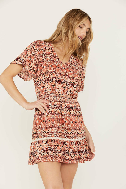 Women Blossom Flutter Sleeve Smocked Dress | Idyllwind