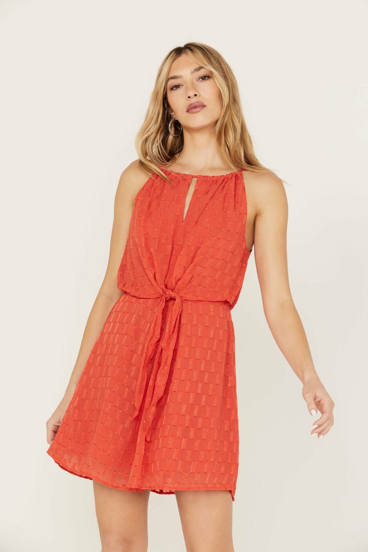 Women Gladiolus Metallic Slip Tie Front Dress | Idyllwind